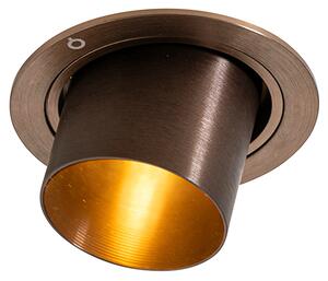 Moderni ugradbeni reflektor tamno brončani okrugli nagibni - Installa