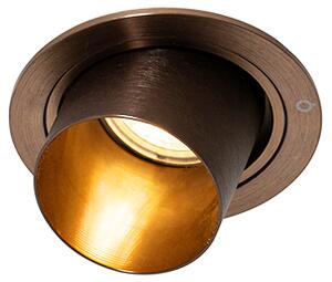 Moderni ugradbeni reflektor tamno brončani okrugli nagibni - Installa