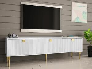 TV stol Merced S100Zlatna, Bijela, 180x54x40cm
