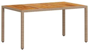 VidaXL Vrtni stol bež 150 x 90 x 75 cm od poliratana i bagremovog drva