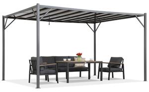 Paros antracit terasa pergola 3x4m sa Garden Point komarnikom
