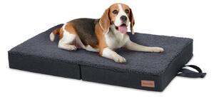 Brunolie Paco, krevet za psa, jastuk za psa, perivi, ortopedski, protuklizni, prozračni, preklopna memorijska pjena, veličina M (80 × 8 × 55 cm)