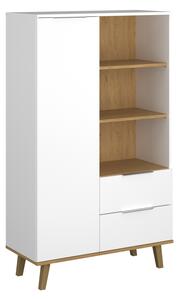 Zondo.hr Regal Nickole 1D2S (bijela + kameni hrast). Akcija -20%. 1053088
