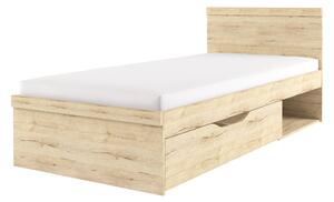 Zondo Jednostruki krevet 90 cm ORIT (hrast san remo) (s podnicom). 1053204