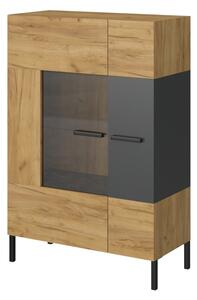 Zondo.hr Vitrina Shanna (hrast craft zlatni + antracit). Akcija -22%. 1053227