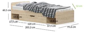 Zondo Jednostruki krevet 90 cm Terrell (hrast sonoma) (bez madraca i podnice). 1053299