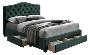 Zondo Bračni krevet 160 cm Kelpea (s podnicom) (smaragdna). 1021285
