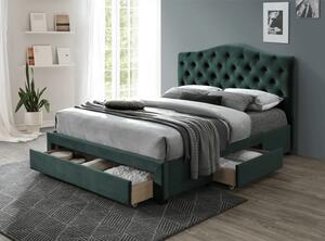 Zondo Bračni krevet 160 cm Kelpea (s podnicom) (smaragdna). 1021285