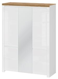 Zondo.hr Ormar za garderobu Vina (bijela sjajna + hrast wotan). 1053362