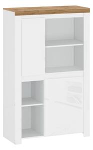 Zondo.hr Regal Vina (bijela sjajna + hrast wotan). Akcija -20%. 1053366