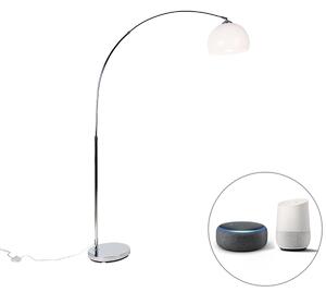 Pametna lučna svjetiljka kromirana s bijelim sjenilom uključujući Wifi A60 - Arc Basic