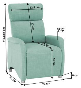 Zondo Fotelja koja se može pozicionirati- Kondela. 1040358