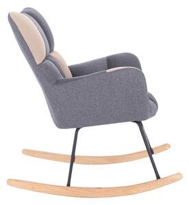 Zondo Dizajnerska fotelja za ljuljanje Kerem (Siva + bež). 1040151