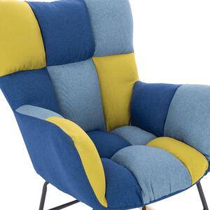 Zondo Dizajnerska fotelja za ljuljanje Kerem (plava + zelena). 1040152