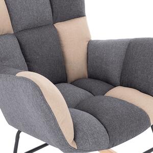 Zondo Dizajnerska fotelja za ljuljanje Kerem (Siva + bež). 1040151