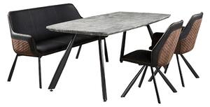 Zondo Blagovaonski stol Pasco (za 8 osoba) (beton + crna). 1040191