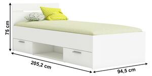 Zondo Jednostruki krevet 90 cm Myriam (bijela)(bez madraca i podnice). 1040192