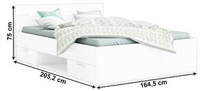 Zondo Bračni krevet160 cm Myriam (bijela) (bez madraca i podnice). 1040196