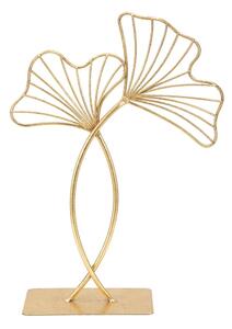 Dekoracija u zlatnoj boji Mauro Ferretti Leaf Glam, visina 35 cm