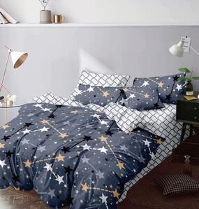 Pamučna posteljina STARFALL tamnosiva Dimenzije posteljine: 70 x 90 cm | 140 x 200 cm