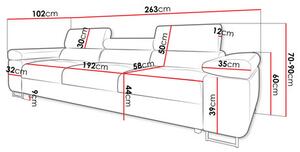 Zondo.hr Sofa Terazuro 3 (siva) . 1104620