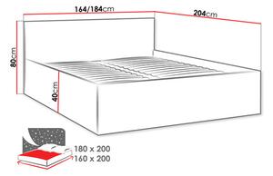 Bračni krevet 160 cm Noralan 160 (alpsko bijela) (s podnicom)