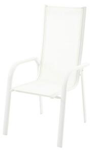 Sunfun Hannah Vrtna stolica (D x Š x V: 69,5 x 59,5 x 110 cm, Bijela, Mogu se slagati jedni na druge)