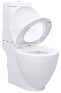 VidaXL Keramička toaletna školjka sa stražnjim protokom vode bijela