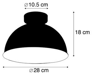 Pametna stropna svjetiljka crna sa zlatom 28 cm uklj. Wifi A60 - Magnax