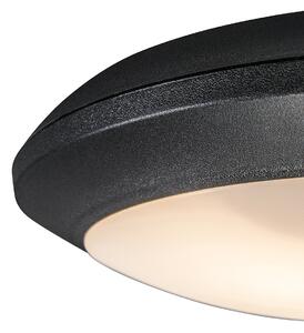 Stropna svjetiljka crna sa senzorom kretanja IP65 - Umberta