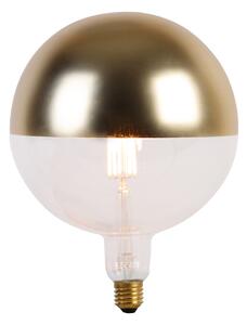 Viseća svjetiljka zlatna 3 svjetla uklj. zlatno ogledalo s prigušivanjem - Cava Luxe