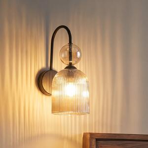 TK Lighting Sophia zidna svjetiljka, kognac/crna, staklo, visina 33,5 cm, E14, prigušiva, Sivo, Dnevni boravak/blagovaonica, Staklo
