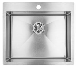 Inox sudoper LAVEO MARMARA SA SIFONOM, KROM 51X59 CM