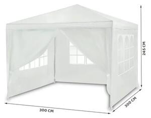 Vrtni paviljon Plonos 3 × 3 m bijeli 4936