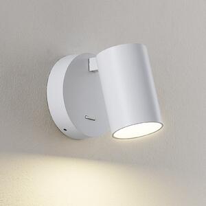 Deko-Light Zidni reflektor CAN TILT, bijeli, Ø 10 cm, metal, prekidač, GU10, Bijela, Dnevni boravak/blagovaonica, Aluminij, Zid okrugli