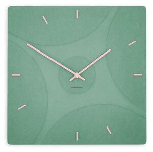 Zidni sat Luxhora Quadriva Mint Green 11 boja kazaljki