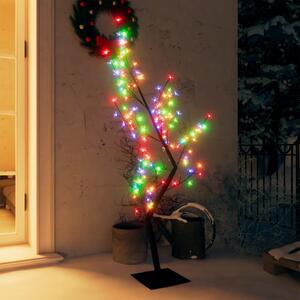 VidaXL Božićno drvce sa 128 LED šarenih žarulja cvijet trešnje 120 cm
