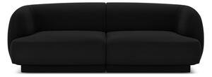 Crna baršunasta sofa 184 cm Miley - Micadoni Home