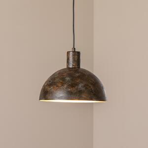 Opviq Viseća svjetiljka Kure, crno-smeđa, metalna, Ø 30 cm, E27, prigušiva, Smeđa / hrđa, Kuhinja, Metal