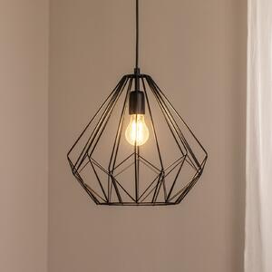 Opviq Viseća svjetiljka Diamond, crna, metalna, Ø 37 cm, E27, prigušiva, Crno, Dnevni boravak/blagovaonica, Metal