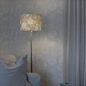 PR Home Podna lampa Amy, Dahlia zelena/zlatna, visina 150 cm, tekstil, E27, Zlato / mjed, Dnevni boravak/blagovaonica, Tkanina / tekstil
