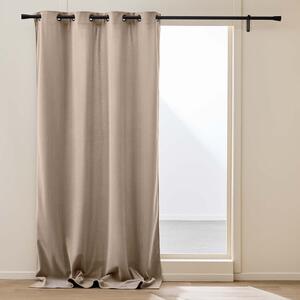 Smeđa termo izolacijska zavjesa od samta 140x260 cm Madison – douceur d'intérieur