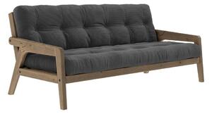 Kauč na razvlačenje od sivog samta 204 cm Grab - Karup Design