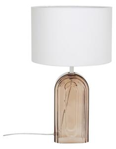 Bež-bijela staklena stolna lampa Westwing Collection Bela, visina 50 cm
