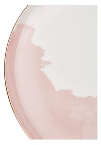 Set od 2 ružičasto-bijela porculanska desertna tanjura Westwing Collection Rosie, ø 21 cm