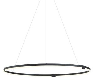 Dizajnerska viseća svjetiljka crna 120 cm uklj. LED s 3-stupanjskim prigušivanjem - Anello