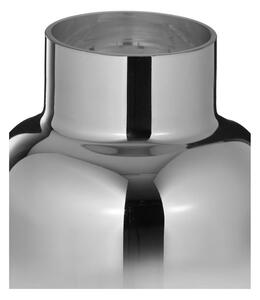 Ručno puhana staklena vaza u srebrnoj Westwing Collection Uma, visina 35 cm