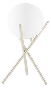 Bijela stolna lampa sa staklenim sjenilom Westwing Collection Erik, visina 33 cm