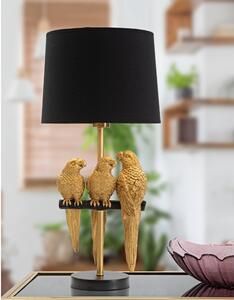 Crna stolna lampa Mauro Ferretti Parrots