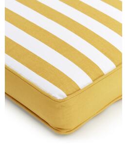 Žuto-bijeli pamučni jastuk za sjedenje Westwing Collection Timon, 40 x 40 cm